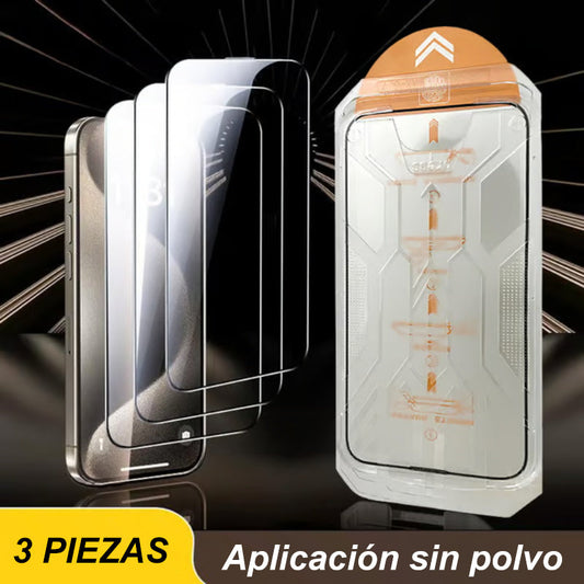 Juego de protectores de pantalla resistentes a golpes, polvo y antihuellas