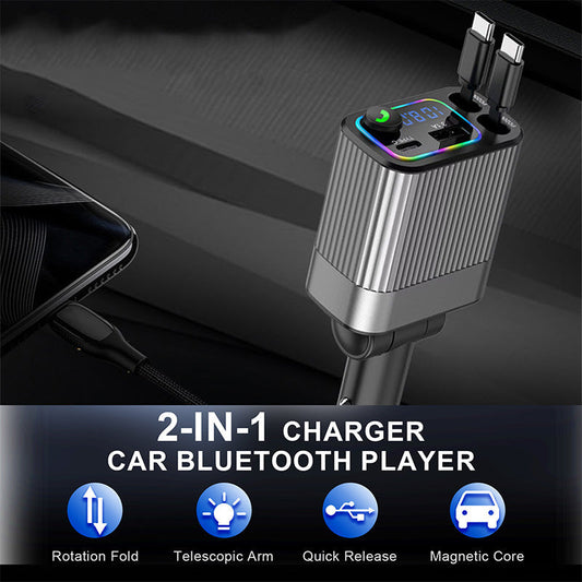 Cargador y reproductor Bluetooth para coche 2 en 1 éxito