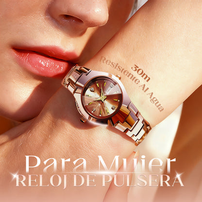 Reloj elegante e impermeable para mujer