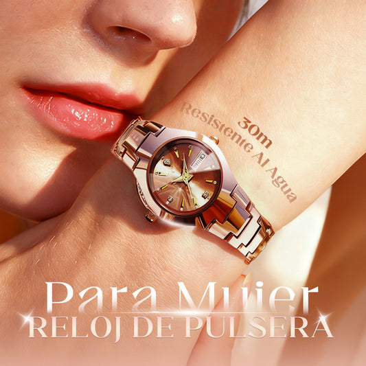 Reloj elegante e impermeable para mujer