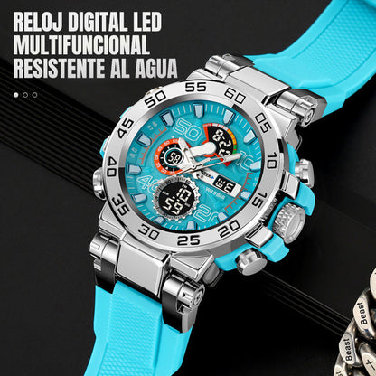Reloj digital LED multifuncional resistente al agua