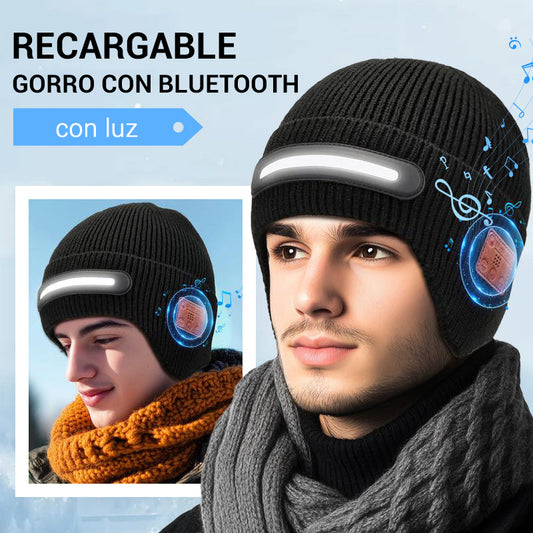 Gorro Bluetooth recargable con luz