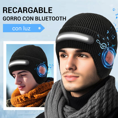 Gorro Bluetooth recargable con luz