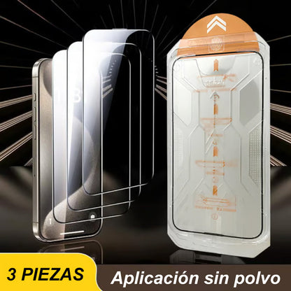 Juego de protectores de pantalla resistentes a golpes, polvo y antihuellas