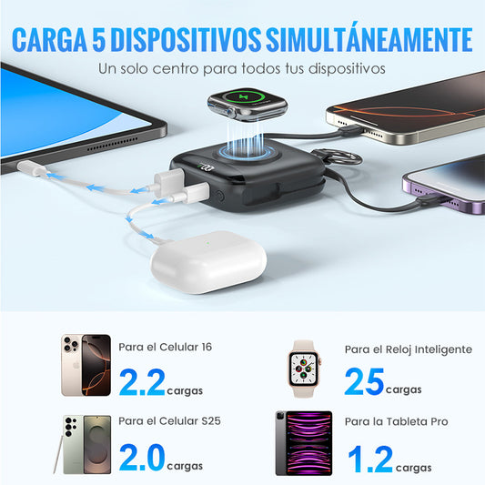 Batería externa portátil con carga rápida magnética