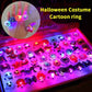 🎁 Anillo Iluminado LED de Halloween 😍 - Juego con 50 piezas