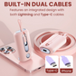 Batería Externa de Carga Portátil Súper Rápida con Cables Integrados