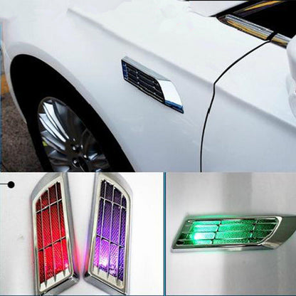 Luz intermitente decorativa de ventilación para coche alimentada por energía solar