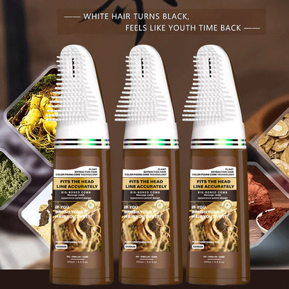 Tinte para el cabello Uso doméstico Peine para teñir Crema para teñir el cabello integrada y práctica Color duradero Sin decoloración Esencia vegetal No daña el cabello