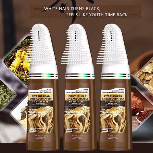 Tinte para el cabello Uso doméstico Peine para teñir Crema para teñir el cabello integrada y práctica Color duradero Sin decoloración Esencia vegetal No daña el cabello