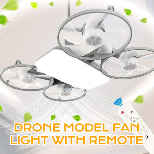 Ventilador de luz E27 de 3 velocidades para modelo de dron con control remoto