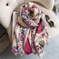 Bufanda cálida con estampado artístico