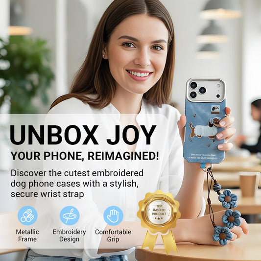 Funda para iPhone con bordado creativo