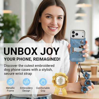 Funda para iPhone con bordado creativo