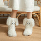 Pantuflas de felpa para mujer, calcetines de suelo para invierno, para el hogar, interiores, gruesos, con forro polar, antideslizantes, para adultos, calcetines de nieve de felpa para mujer, cubrezapatos