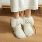 Pantuflas de felpa para mujer, calcetines de suelo para invierno, para el hogar, interiores, gruesos, con forro polar, antideslizantes, para adultos, calcetines de nieve de felpa para mujer, cubrezapatos