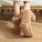 Pantuflas de felpa para mujer, calcetines de suelo para invierno, para el hogar, interiores, gruesos, con forro polar, antideslizantes, para adultos, calcetines de nieve de felpa para mujer, cubrezapatos